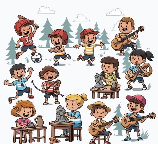 Summer camp illustration